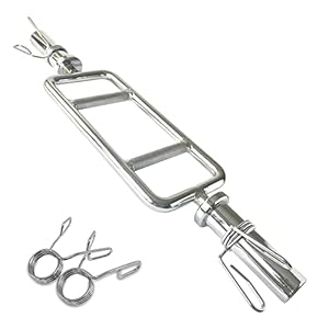 Body Revolution Olympic Barbell Bar – Hammer Curl Weight Lifting Bar for 2 inch Weight Plates – Barbell for Bicep Curls, Triceps and Bodybuilding including Spring Collars