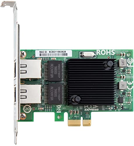 ipolex 1.25G Ethernet Network Card, 2x RJ45+ Port, 10GbE NIC with Intel 82571 Controller - Image 3