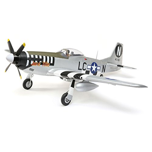 E-flite EFL8975 Mustang 1.2m RC Airplane: Electric PNP Warbird (Transmitter, Receiver, Battery and Charger Not Included), Silver