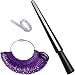 igadgitz Home U7186 Ringgrössenmesser Set - Ringgröße Messen Finger, Ringmaß Multisizer Band und Ring Dorn/Ringstock - Mehrfarbig