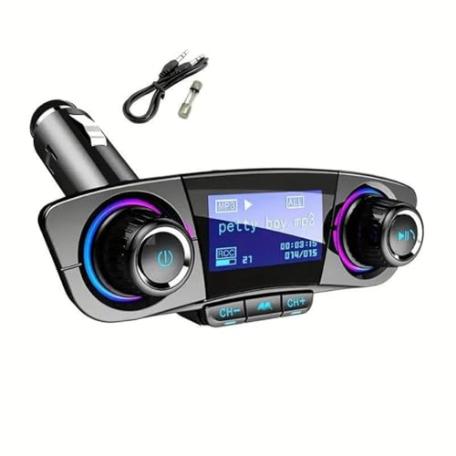 Koolenry Lecteur MP3 pour Voiture avec Fente pour Carte, Récepteur sans AUX, Lecteur de Musique USB pour Voiture, Chargeur de Téléphone Multifonction