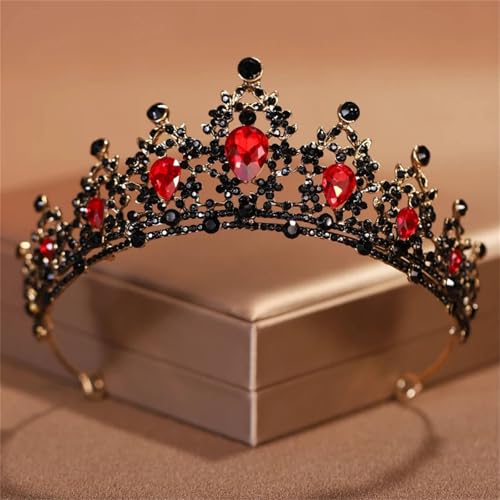 Tiara de corona con diamantes de imitación para mujeres y niñas en color plata