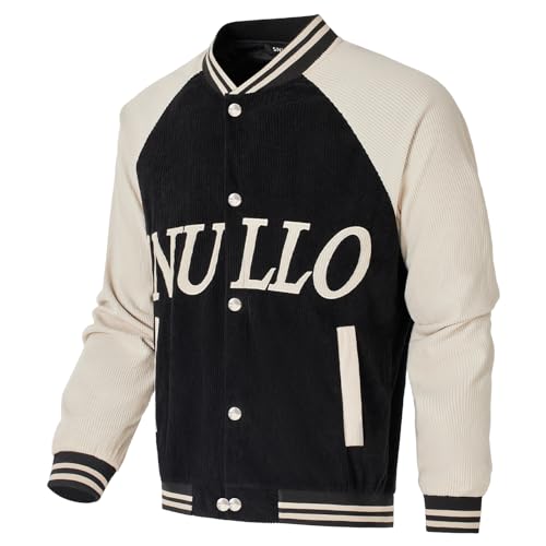 Men's Varsity Jacket Casual Baseball Bomber Jackets Buckle Style Relax Fit3