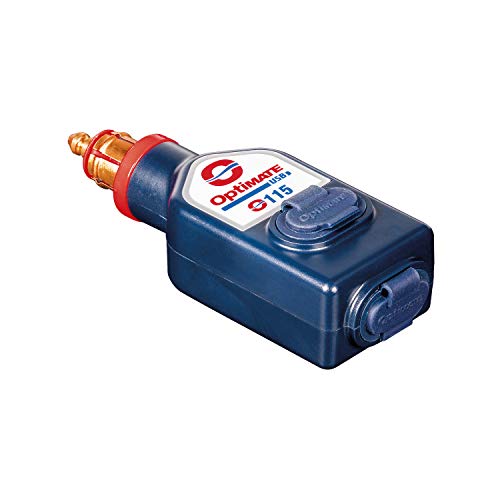 OptiMate TecMate USB O-115,3300 mA witterungsbeständiges DUAL USB-Ladegerät mit Zwei Ausgängen, mit Motorrad-Stecker (passend für BWM Triumph, Ducati Multistrada,...)