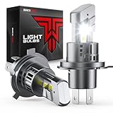 Torchbeam H-4 Bulbs, 57000LM 15X Super Brighter Light Bulb, 6500K Cool White with Cooling Fan, 1:1 Mini Size Plug and Play, 12000+ Hours Lifespan, Pack of 2
