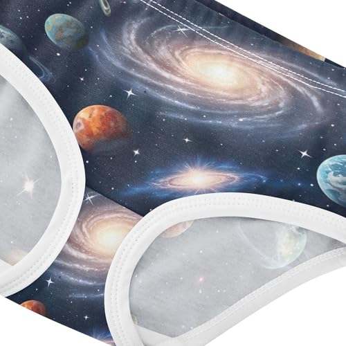 Colorful Planets Nebulae Toddlers Underwear Floral 2t Cotton Panties for Girl Fun Briefs Girls Undies4