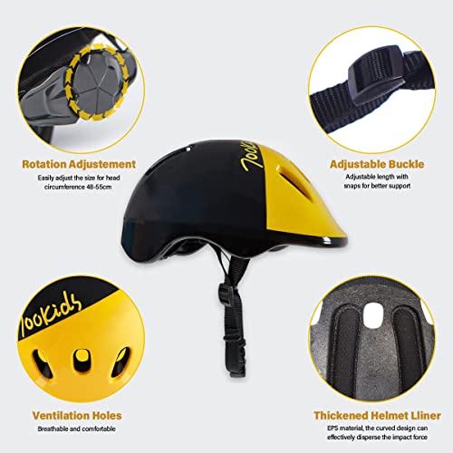 700KIDS Casque Protection Enfants Vélo et 6 pièces Kit de Protection Roller Enfant, Casque Réglable Coudières Genouillère Gants pour Sport Skateboard Roller Patin Trottinette Cyclisme - Image 3