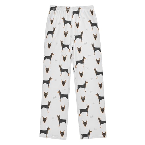 Boys' Pants German Pinscher Dogs Long Bottoms Jogger Pants Elastic Waist Trousers with Pockets S-XL