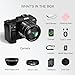 Yatao Digital Camera with WiFi, 4K 5K 64MP Photography Camera Kit for YouTube, Front and Rear Dual Camera for Convenient Selfie, Equipped with 64GB Micro Card, Wide & Macro Lens, Card Reader