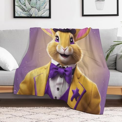 Couverture en flannel douce lapin mignon pour des soirees cocooning au canape