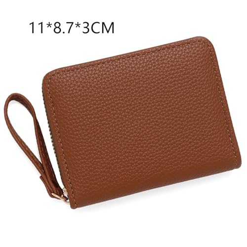 Fashion Wallet with Multiple Card Slots and Coin Purse, Solid Color, Large Capacity Zipper Wallet(Gray)2