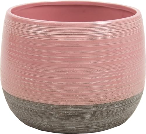 212 Main Glossy Pink & Matte Gray Planter