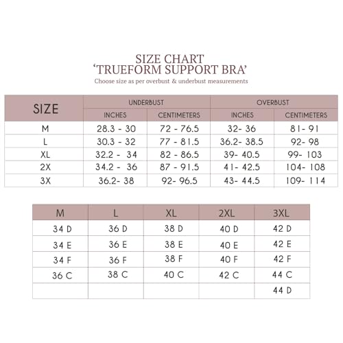 Image of Krvvy Premium Plus Size Super Supportive Bra | Full Coverage for Heavy Bust | Wireless Bra for Saggy Breast Support, Removable Cups, Wide Straps and Seamless Everyday Padded Bra 4 Hook Closure