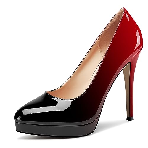 Image of Castamere Womens High Heels Platform Pumps Slip-on Stilettos 12CM Heel Office Dress Shoes