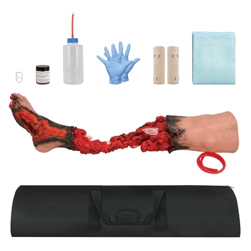Image of Wearable Wound Packing Leg Trainer, Partial Leg Amputated Simulation Kit for Medical Training, Emergency Trauma Assessment Practice Set