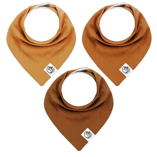 Image of Premium 3-Pack Drooling Bibs for Babies (Both Boys & Girls) | Double Layer, Organic Cotton, Adjustable Teething Bibs | Soft, Absorbent, Snap Closure Bandana Bibs with Fleece Backing