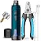 Dog Nail Trimmers and Dog Nail Clippers Kit, Whisper Quiet Electric Grinder with Light, Rechargeable, for Small, Medium, Large Dogs, Cats Toenail & Claw Grooming, 3 Speeds
