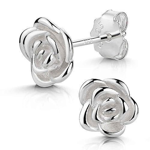 MATERIA by Matthias Wagner Rosen Ohrringe Silber 925 Damen Ohrstecker Blume matt klein SO-166 MATERIA by Matthias Wagner Rosen Ohrringe Silber 925 Damen Ohrstecker Blume matt klein SO-166