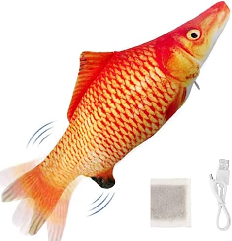 Electric Floppy Fish Cat Toy, Moving Cat Kicker Fish Toy, 11