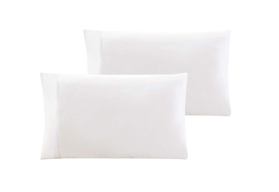 Hotel Luxury 1500 Thread Count 2-Piece Pillow Case Set Authentic Heavy Egyptian Cotton Pillow Case (20" x 30") Queen Size, White Color { Style : Solid }