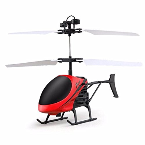 Preisvergleich Produktbild LCLrute Hohe Qualität Fliegen Mini RC Infrarot Induktion Hubschrauber Flugzeug Blinklicht Spielzeug für Kinder (Rot)