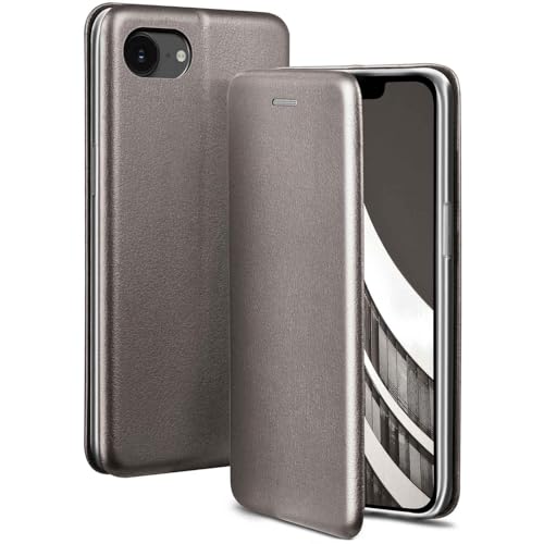 Étui pour iPhone 16e ONEFLOW en cuir taupe avec support et porte-cartes