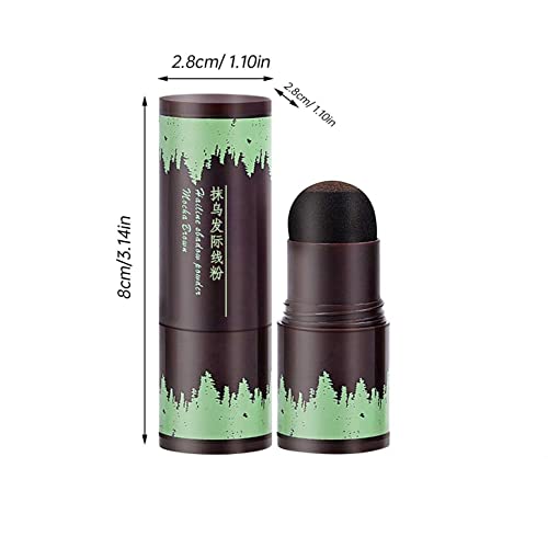 Hairline Shadow Powder Stick Black/Brown Hair Root Powder Waterproof Natural Look Quick Cover Hair Root Concealer Sponge Pen #TOP6