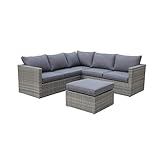 Farbe: Grau / Rahmen aus pulverbeschichtetem Aluminium, Polsterbezüge aus 100% Polyester, abnehmbar und waschbar
