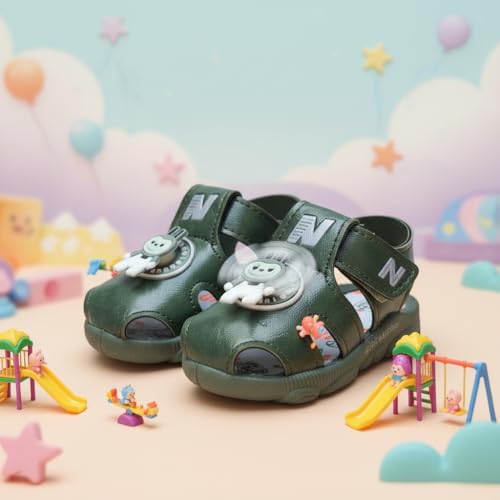 Image of Kids Chu-Chu Sound Musical First Walking Cozy Sandals for Baby Boys and Baby Girls Age 9-22 Months