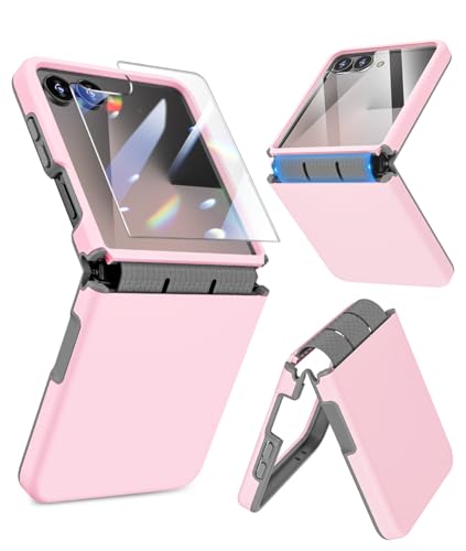 Caka for Samsung Galaxy Z Flip 8 & 7 Case with Hinge & Screen Protector