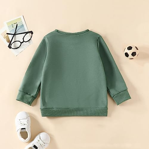 Suéteres infantis de Natal para meninos e meninas manga longa com estampa de letras casuais pulôver