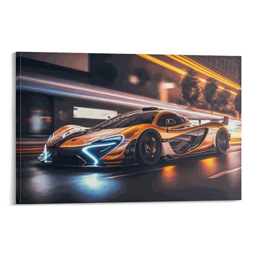 Peinture sur toile voiture futuriste 60x90 cm POLIUAWS de décoration salon