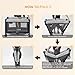 5 in 1 Multifunctional Pack and Play,Qutanix Foldable Baby Crib with Bassinets,Changing Table,Newborn Napper with Canopy,Diaper Stacker,Baby Playpen for Babies and Toddlers