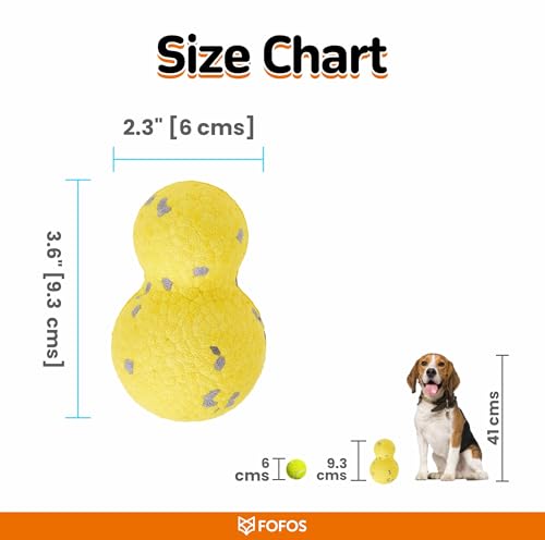 Image of BarkButler x FOFOS Super Bounce Toys Gourd Dog Toy, Tough Chew Toys for Dogs, Dog Toys for Medium Dogs (0-20kgs) - Yellow