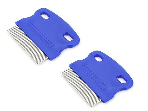 Image of ANKITA 2 Pieces LICE COMB, Head Lice and Nits removal Comb for Women, Men & Kids Hair | Stainless Steel comb | Antilice Treatment Remover for Eggs | LICE COMB PACK OF 2, (SLC-4). PROMOTIONAL PRICE FOR LIMITED PERIOD