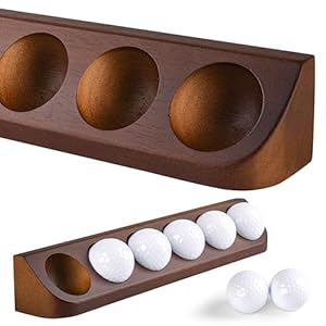2-Pack Golf Ball Display Case – Wall Mount – Display 12 Standard Golf Balls – Brown Wooden Case – Golf Office Tabletop Decor – Sport Memorabilia Gift for Men