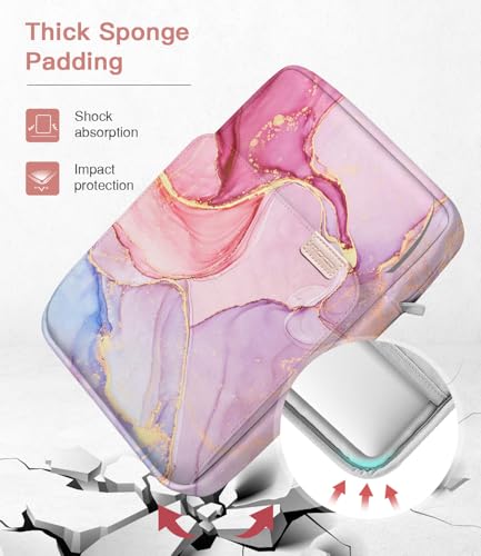 Image of MoKo 13.3-14 Inch Laptop Sleeve Bag Fits Mac Neo 13-inch A18 Pro, Mac Pro 13.3 inch M2 2022 /M5 /M5 Pro /M5 Max 14.2 inch 2026, Mac Air 13.6 inch M5 2026, Handle Carrying Case with Shoulder Strap, Cloudy Pink