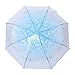 Cherry Blossoms Umbrella, Transparent Dome Bubble Umbrella Folding Umbrella Fashionable Princess Umbrella Travel Umbrella Cherry Blossom Four Colors(Blue)
