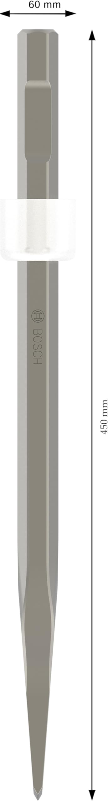 Bosch 1618631001 1 618 631 001 Burin bêche Gris, 19 mm 450 x 60 mm
