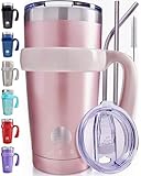 Fácil de limpiar y duradera - Cada parte del vaso térmico libre de BPA para café es fácil de lavar a mano. La parte externa de nuestra taza para café de acero inoxidable tiene un resistente revestimiento de color que no se desvanece, desprende o se agrieta, además es a prueba de óxido.