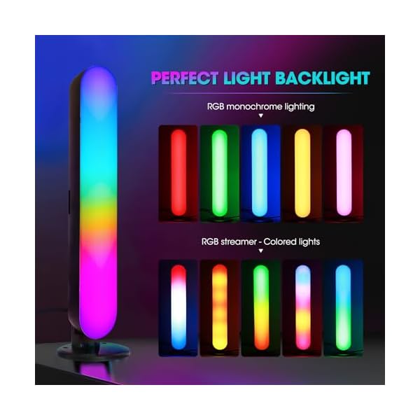 HuuppHip Smart LED Light Bar 2 Pack, RGB Smart Desk Lamp TV Backlight with Multiple Lighting Effects and Music Modes, Sync with Music, APP Remote Control Ambient Lighting Flow Light Bar for Gaming/TV/PC/Room [Energy Class E] - Image 5