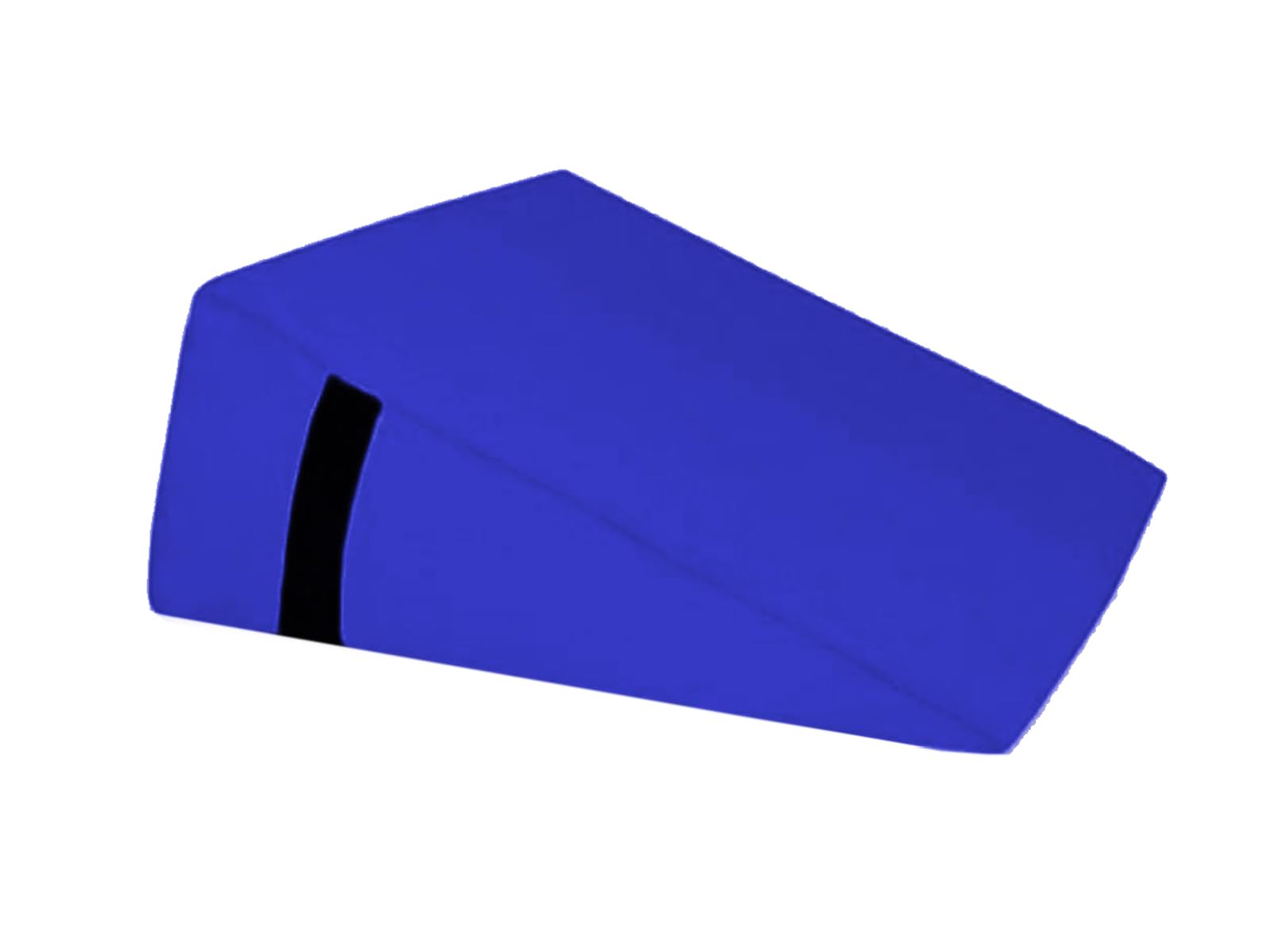 QUIRUMED Cuscino Triangolare, Misure 28 x 30 x 13 cm, Colore Blu, Ergonomico, Similpelle, Imbottitura Flessibile, Cuscino Massaggiante, Fisioterapia, Supporto Schiena