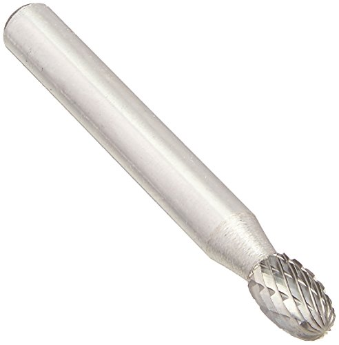 Image of Drill America SE-1 Carbide Burr /Rotary File Oval Double Cut for Die Grinder 1 /4 inch Dia. x 3 /8 inch Cut Length with 1 /4 inch Shank and 6 inch Overall Length, DUL Series