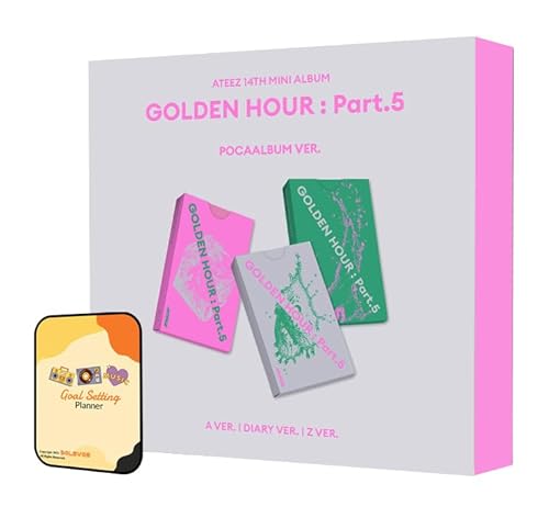 ATEEZ Album - GOLDEN HOUR:PART 5 Random POCAALBUM ver.+Pre Order Benefits+BolsVos Exclusive Idol-Inspired Giveaways Package