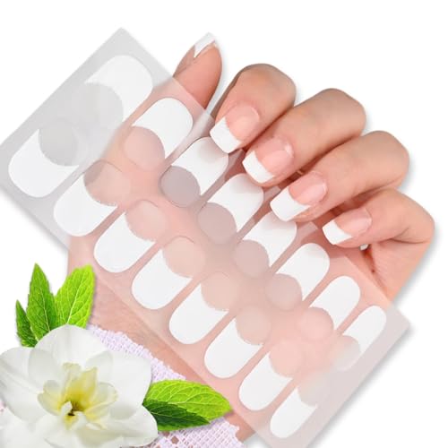 RDNKVB 22 Pcs Gel Semicurado | Adhesivos y Envolturas de Esmalte para Uñas | Pegatinas Francesas