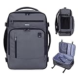 ECOHUB Ryanair Mochila Viaje Cabina Avion 40x20x25 Maletas de Viaje Cabina Bolsa de Viaje Bolso del Ordenador Portátil Maleta de Mano Under Seat Eco PET Mochila para Equipaje de Mano 20L, Gris