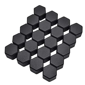 Gebildet 20 szt. Czarne Silikonowe Nakładki 19mm