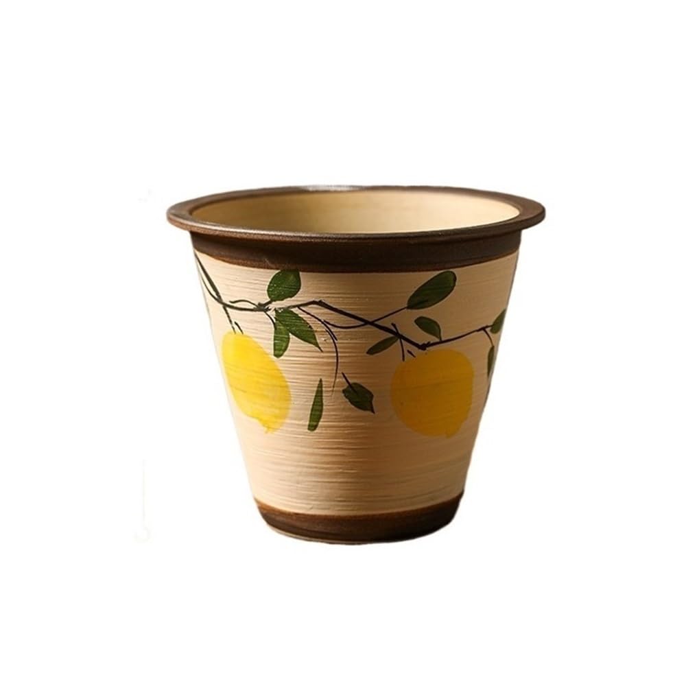 HLHLOP777 Flower Pot Vintage Hand-painted Chinese Floral Ware for Home Living Rooms Exquisite Jingdezhen Handmade Ceramic Plant Pots House Plants, Succulents, Flowers
