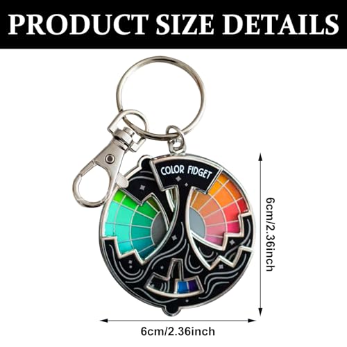 DOWNDRIFT Color Fidget Emaille Pin fidget schlüsselanhänger Schlüsselanhänger mit Drehbar Farbrad fidget toys schlüsselanhänger kinder Fidgets für Linderung Von Angstzuständen