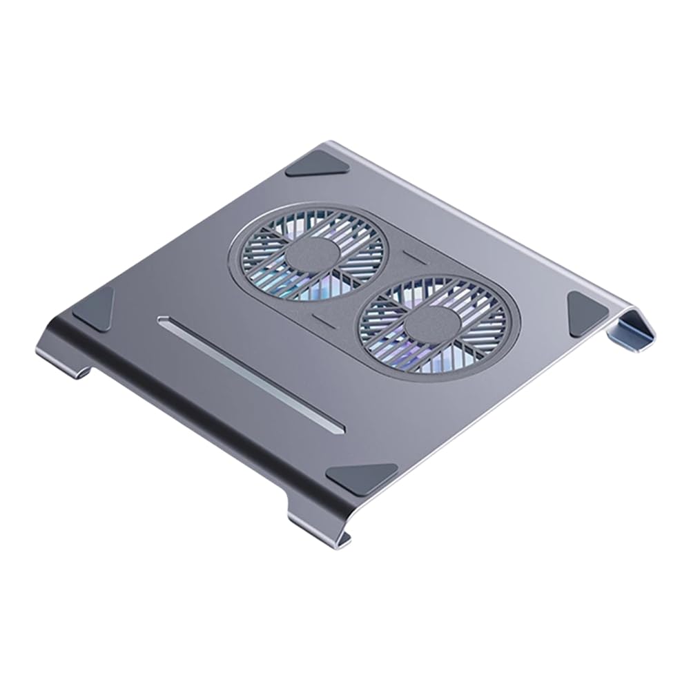Base de refrigeración de aluminio gris espacial para portátil con USB 7